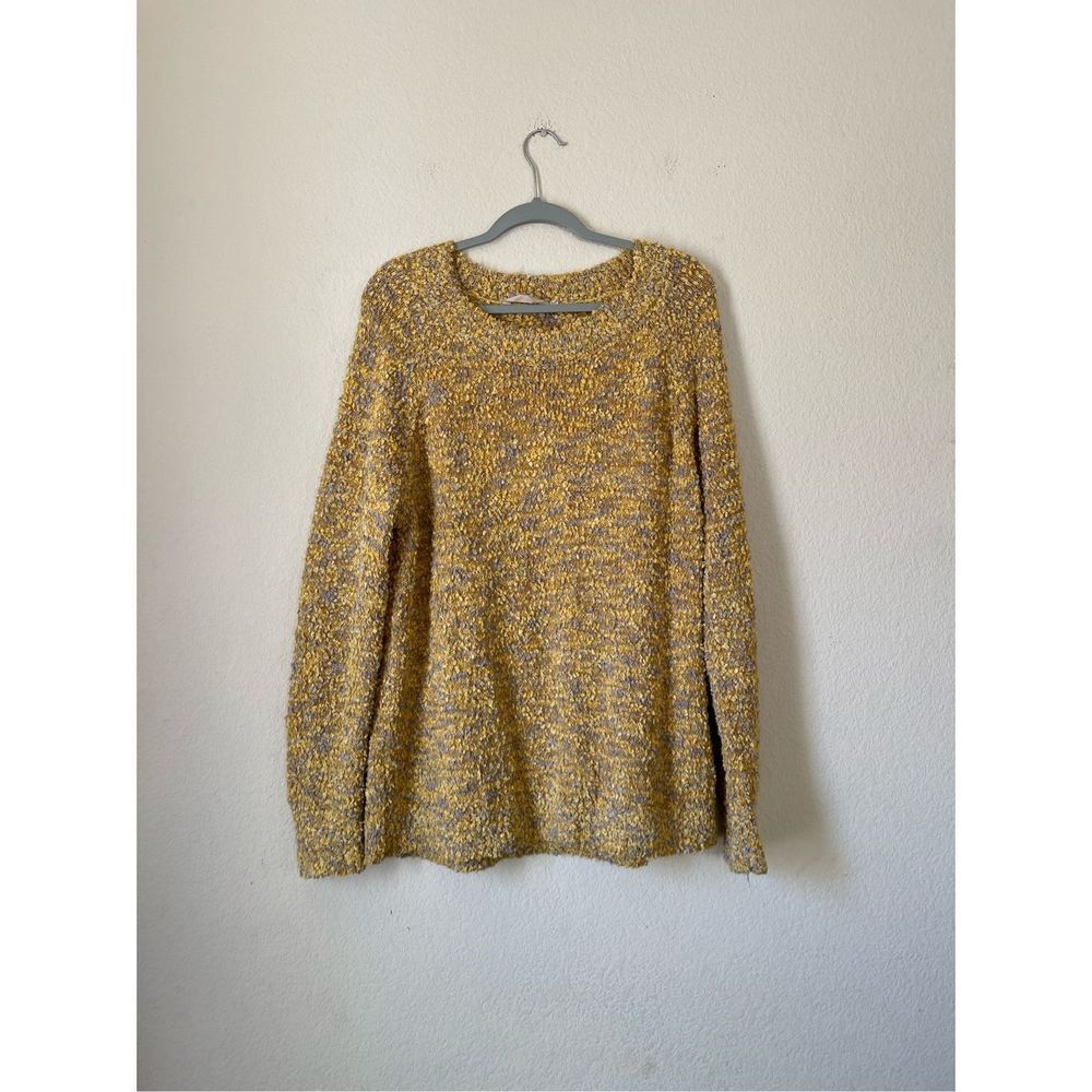 Soft Surroundings Liv Yellow Boucle Popcorn Sweater size large